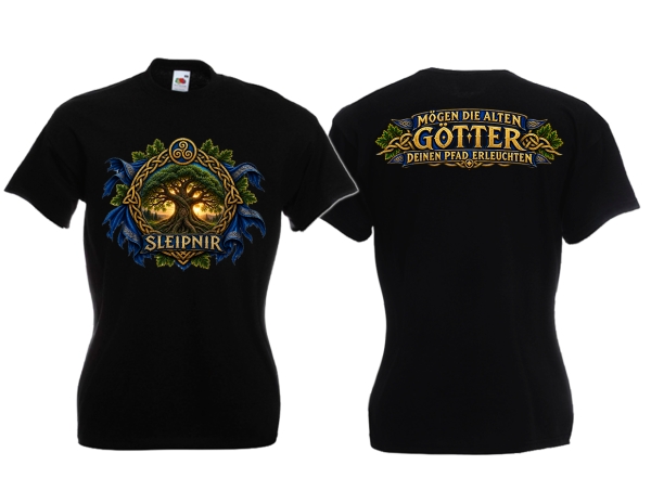 Frauen T-Shirt - Sleipnir - Mögen die alten Götter deinen Pfad erleuchten