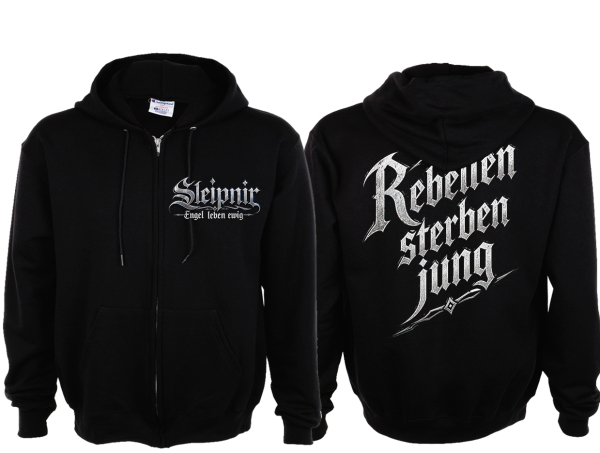 Kapuzenjacke - Sleipnir - Engel leben ewig - Rebellen sterben jung - Motiv 2 Kapuzenjacke - Sleipnir - Engel leben ewig - Rebellen sterben jung - Motiv 2