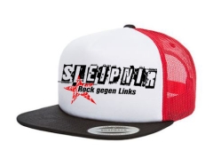Cap Sleipnir Rock gegen Links - 3-Tone - schwarz/weiß/rot - Trucker Cap
