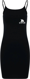 Kleid - Stretch Jersey Slim Dress - Sleipnir - Logo - schwarz