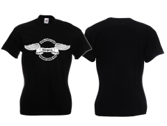 Frauen T-Shirt - Sleipnir - Engel leben ewig - Rebellen sterben jung - schwarz